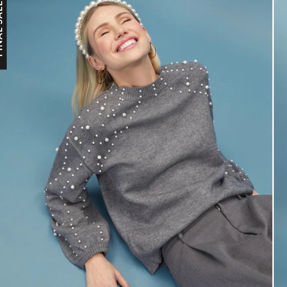 Vici pearl detail sweater